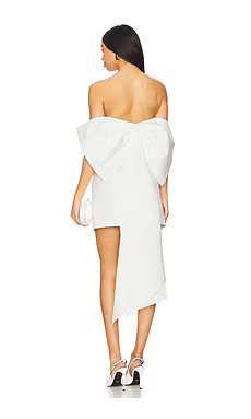 ELLIATT Celia Mini Bow Dress in Ivory from Revolve.com | Revolve Clothing (Global)