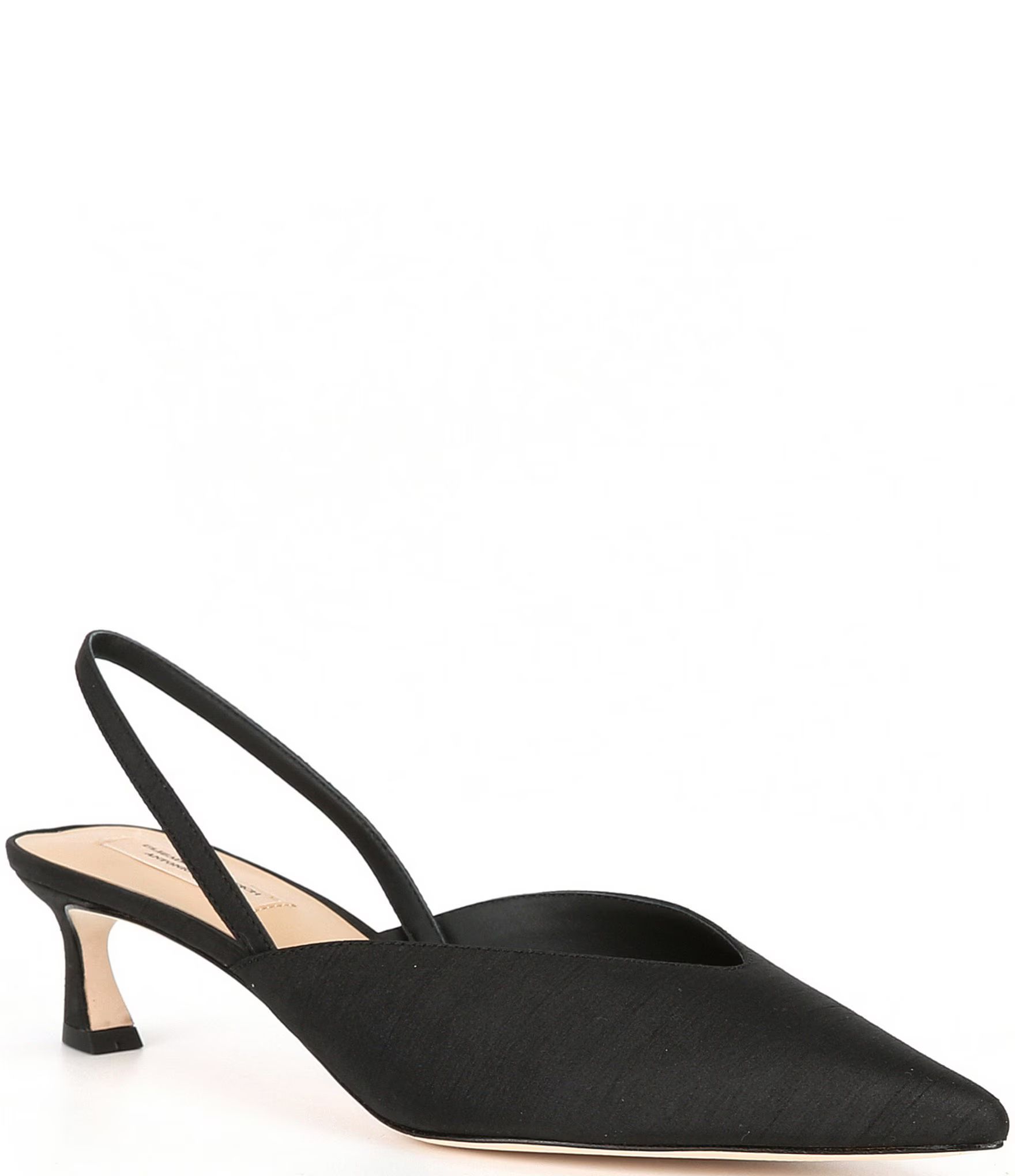 x Elizabeth Damrich Catherine Pointed Toe Sling Back Kitten Heels | Dillard's