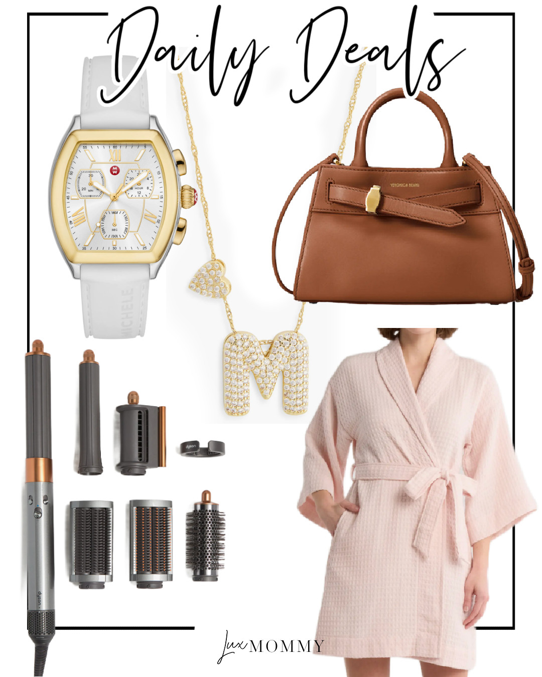 Daily Deals, Deals of the day!!
Pendant Necklace, Waffle Knit Robe, MICHELE, Sport Watch, Veronica Beard, Leather Top Handle Bag, Dyson, Airwrap Complete Styler 

 #LTKValentine #LTKmorningroutine #LTKSaleAlert