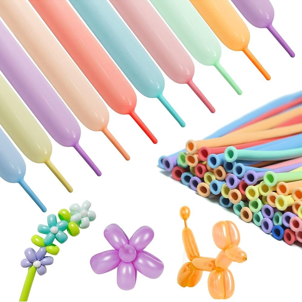 100pcs Pastel Twisting Balloons 260 Long Balloons for Balloon Animals, Pastel Colors Premium Qual... | Amazon (US)