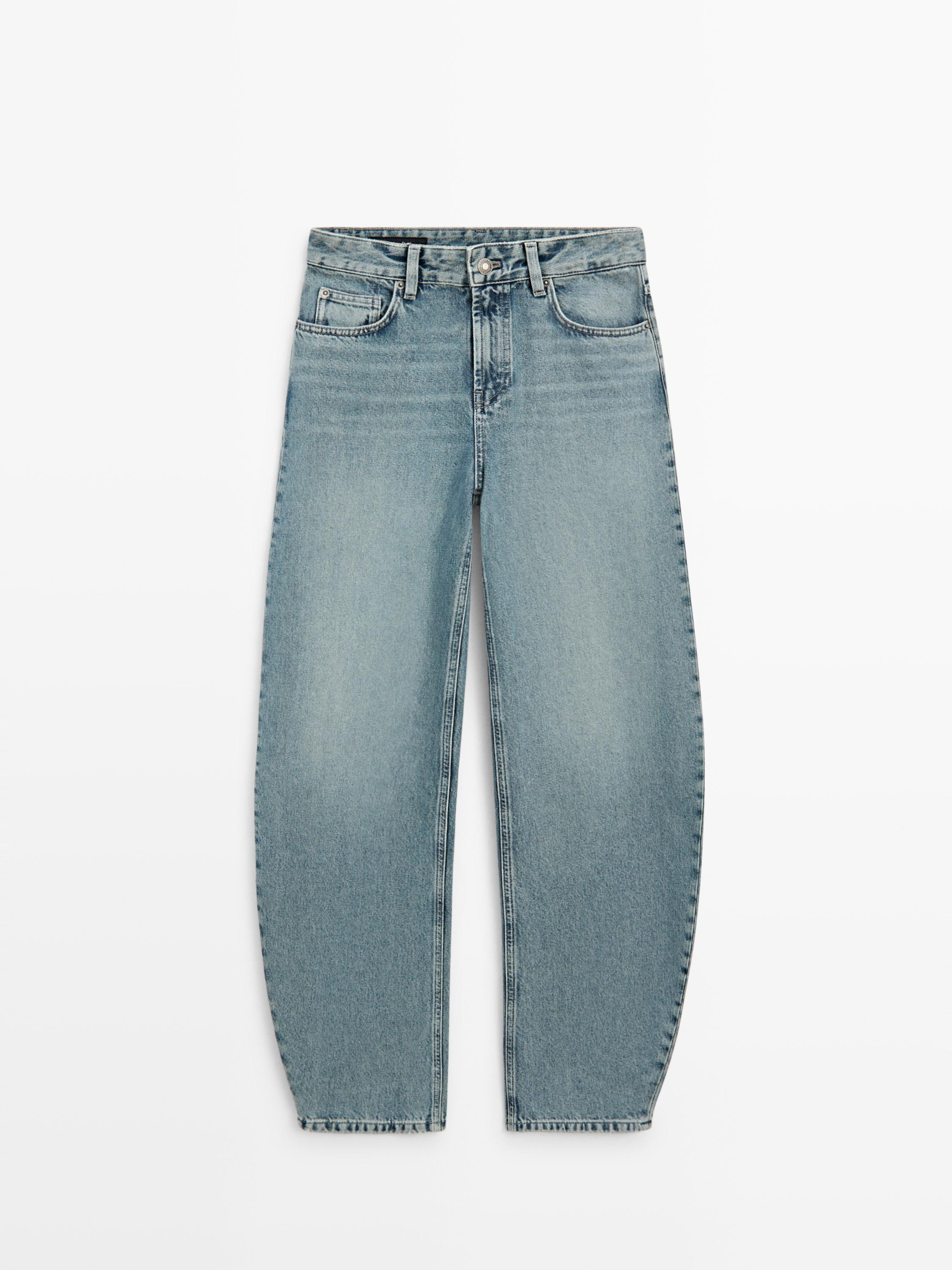 High-waist barrel fit jeans | Zara US