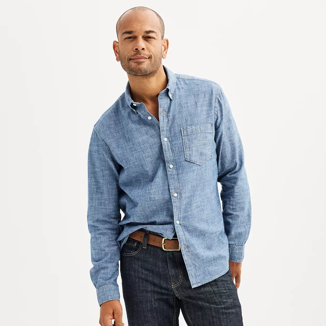 Men's Sonoma Goods For Life® Perfect-Length Button-Down Shirt | Kohl's