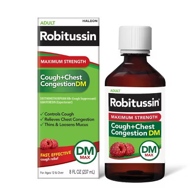 Robitussin Cough + Congestion DM Max Syrup - Dextromethorphan - 8 fl oz | Target