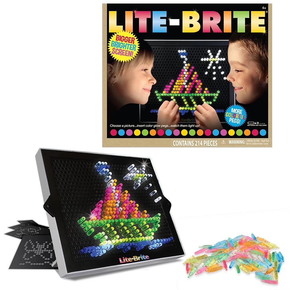 Lite Brite Ultimate Classic With 6 Templates And 200 Colored Pegs - Walmart.com | Walmart (US)