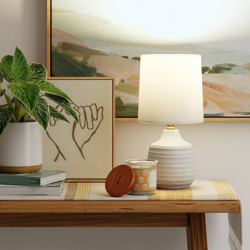 Textural Ceramic Mini Jar Shaped Table Lamp - Threshold™ | Target