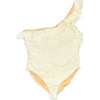 J.Crew One Piece Swimsuit: Ivory Solid Pattern Swimwear - Size Medium | ThredUp (US)