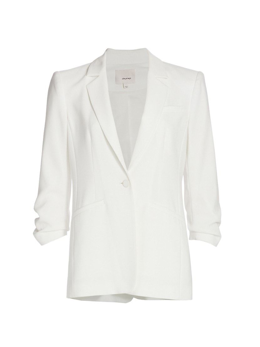 Khloe Crepe Ruched Blazer | Saks Fifth Avenue