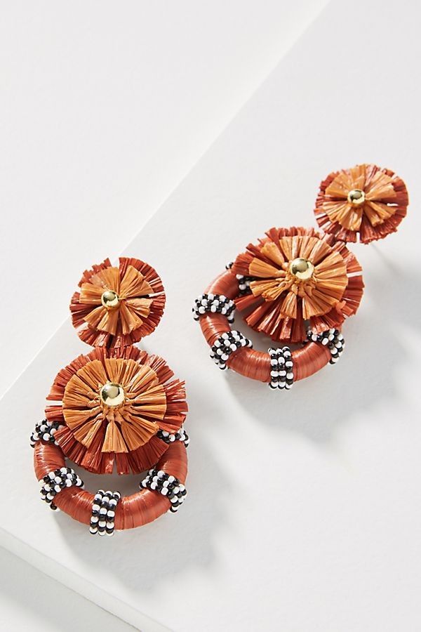 Raffia Sunburst Drop Earrings | Anthropologie (US)