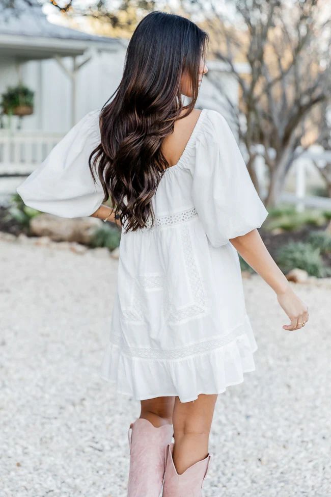 It's All So Clear White Mini Dress | Pink Lily