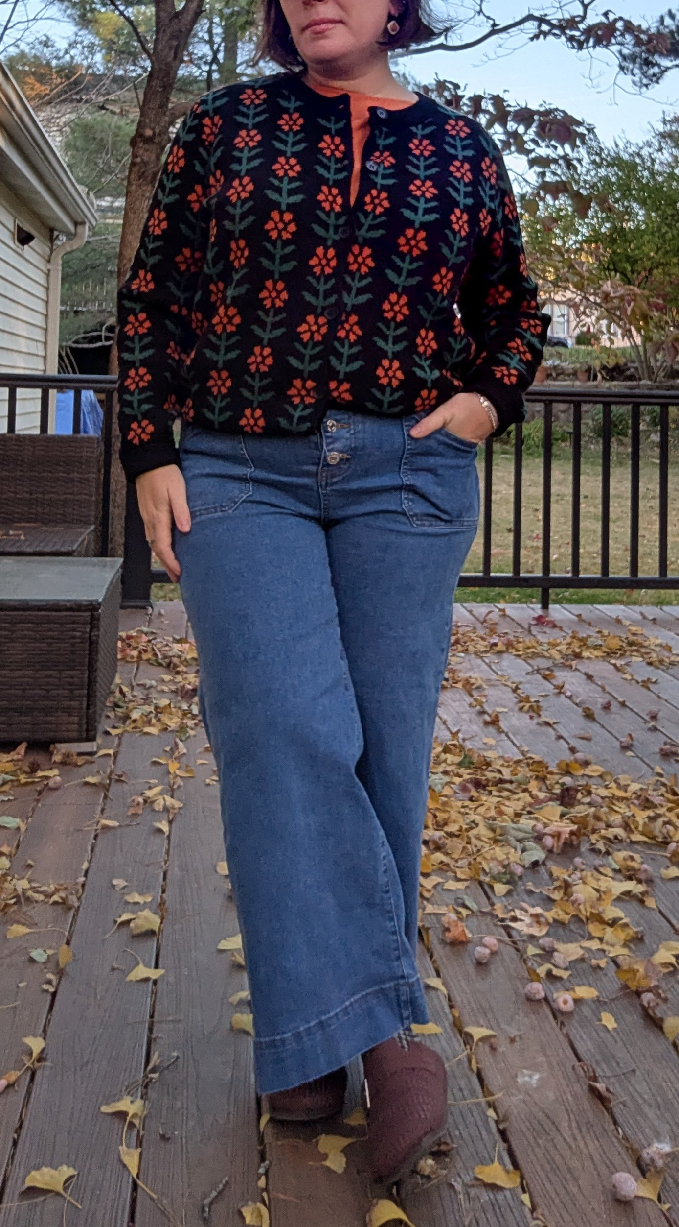 cardigan tts, jeans tts (remember I am 5 ft tall), shoes tts 

 #LTKSeasonal #LTKPetite #LTKWorkwear