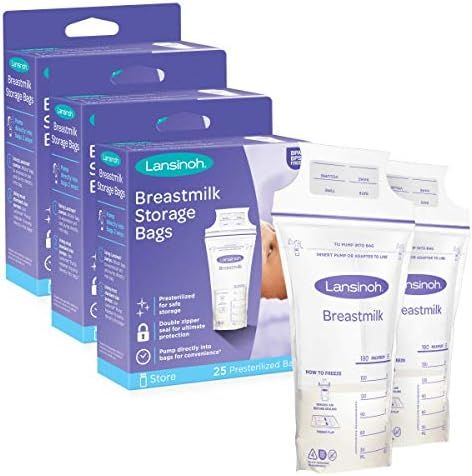 Amazon.com : Lansinoh Breastmilk Storage Bags, 75 count : Breast Milk Storage Products : Baby | Amazon (US)