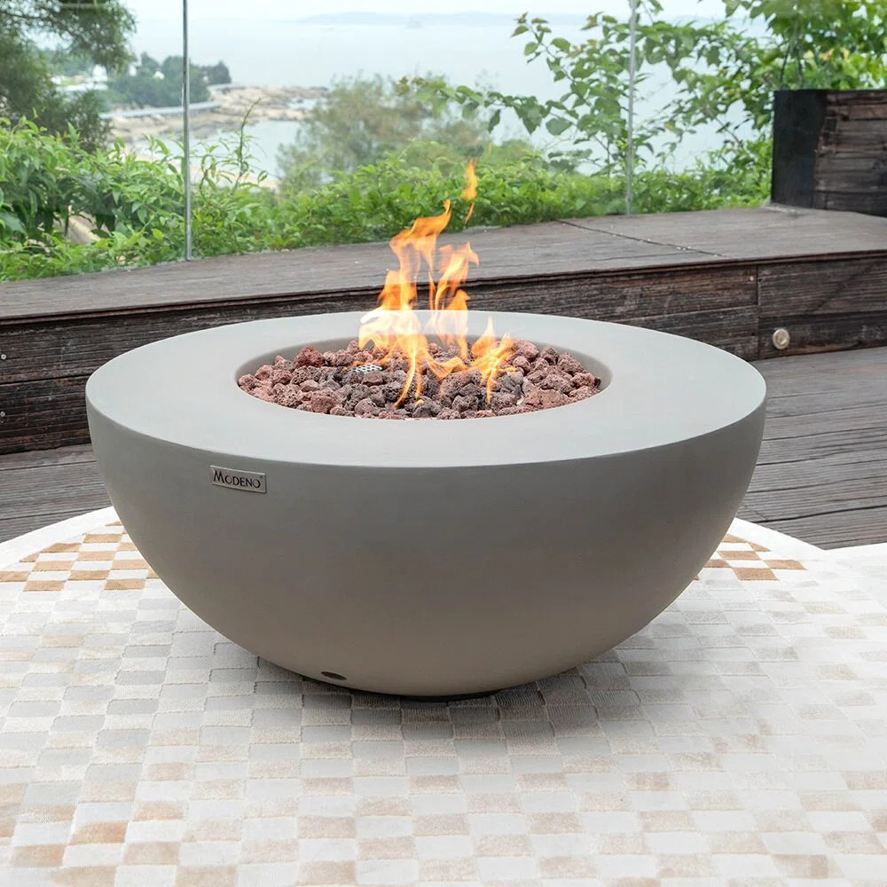 Orren Ellis Lunar Bowl 42" Round Concrete Fire Pit Table & Reviews | Wayfair | Wayfair North America