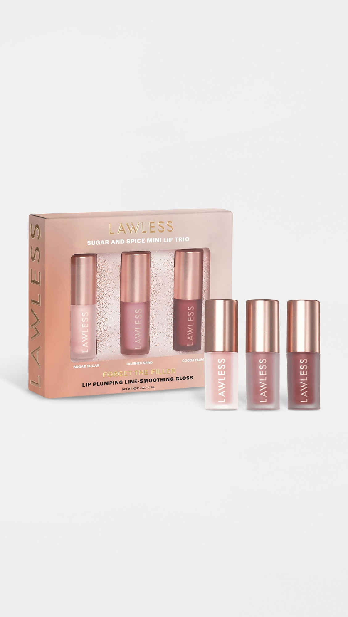 LAWLESS Mini Forget The Filler Lip Plumping Line Smoothing Gloss Set Sugar & Spice One Size | Shopbop