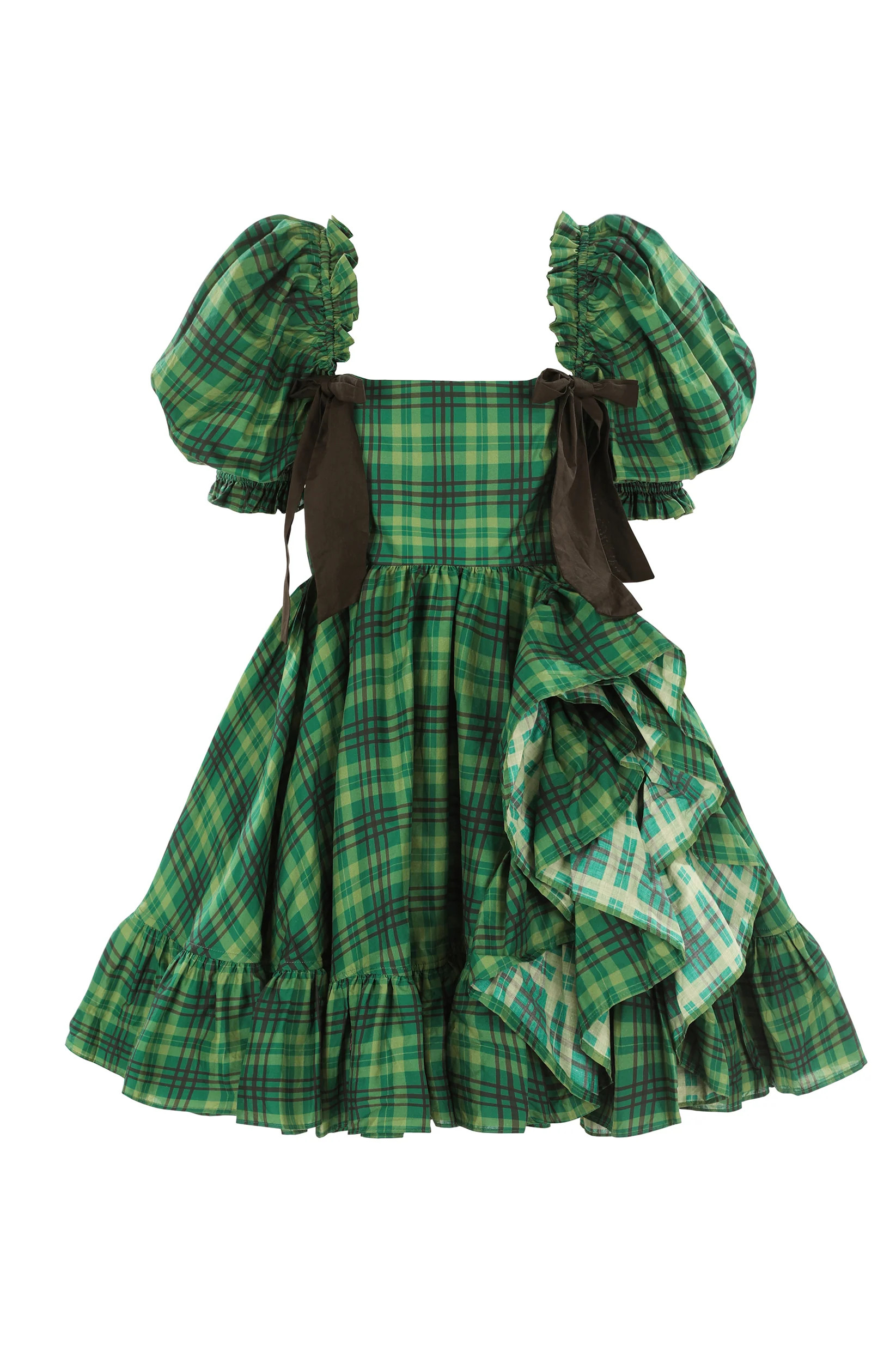 The Beth Plaid Buttercream Dress | Selkie Collection