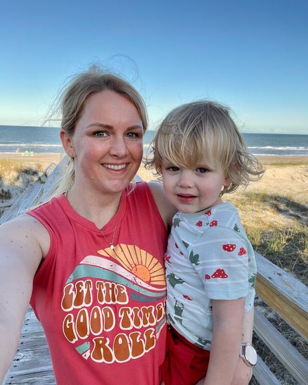 Mom and son casual, comfy spring beach outfits

#LTKkids #LTKSeasonal #LTKunder50