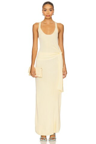 Elsy Tie Tank Top en Pale Yellow | Revolve Clothing (Global)