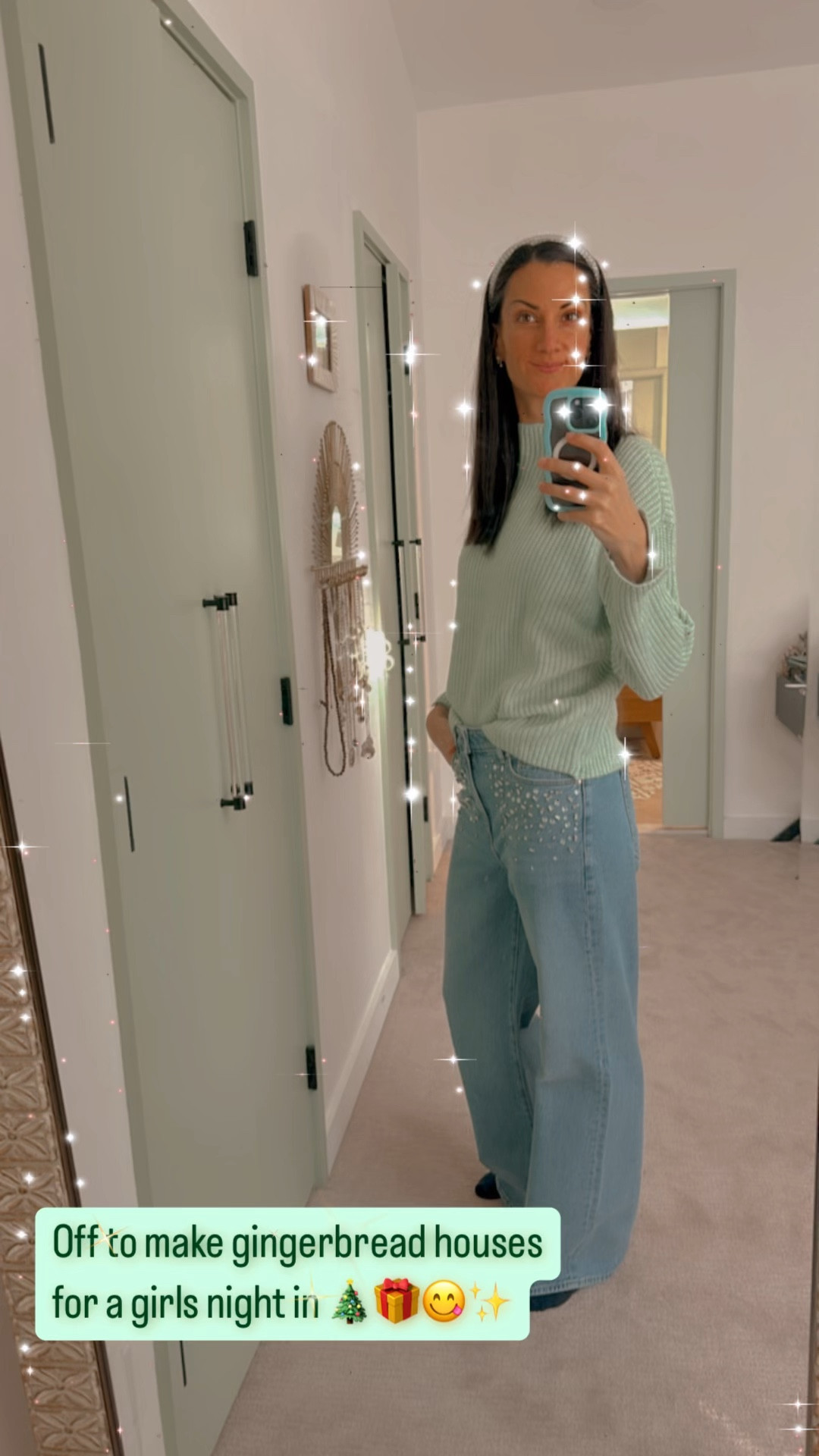 🎁 Holiday Outfit

✨cozy mint green sweater and bejeweled jeans 

❄️ under $50

#LTKSeasonal #LTKHoliday #LTKFindsUnder50