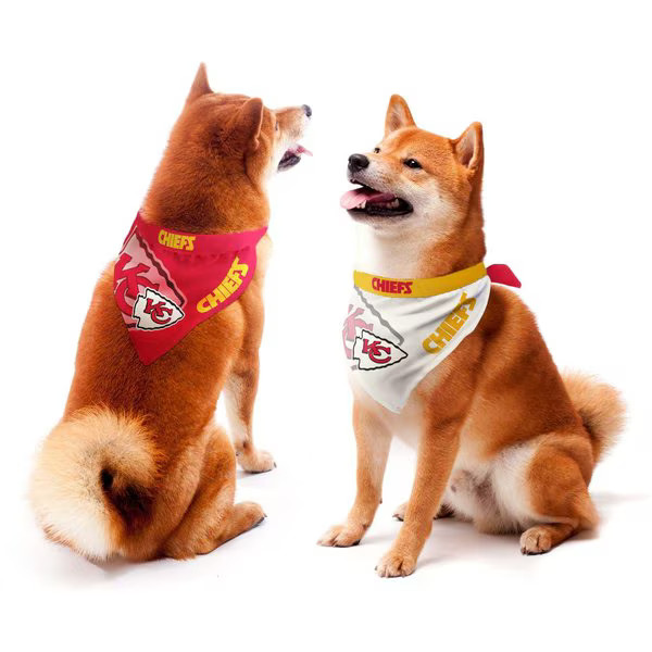 Littlearth NFL Home & Away Bandana Set for Dogs & Cats, Kansas City Chiefs, Small | Chewy.com