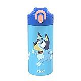 Zak Designs Bluey 14 oz Double Wall Vacuum Insulated Thermal Kids Water Bottle, 18/8 Stainless Steel | Amazon (US)