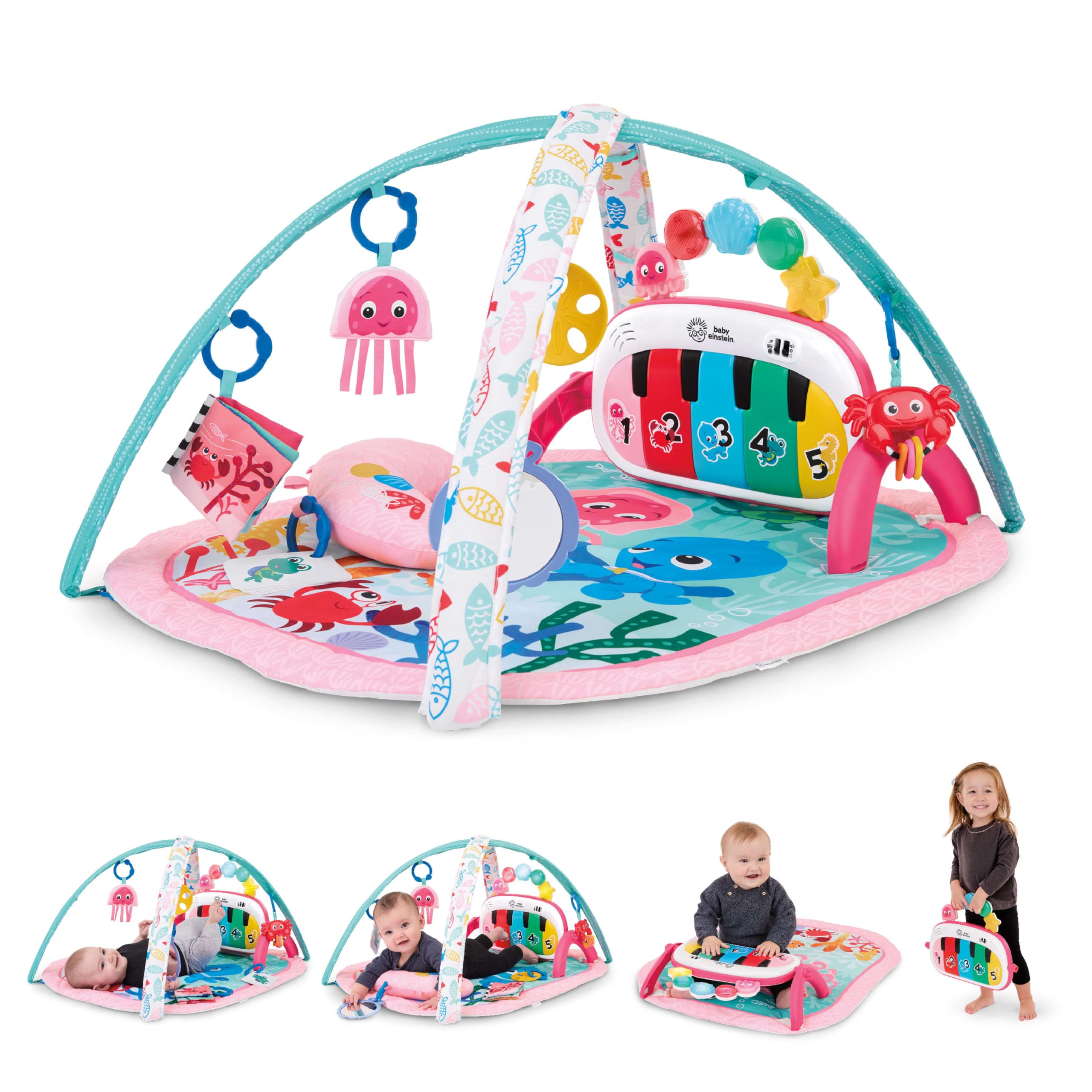Baby Einstein Ocean Explorers 4-in-1 Kickin’ Tunes Jellyfish Jamboree Music & Language Discover... | Amazon (US)