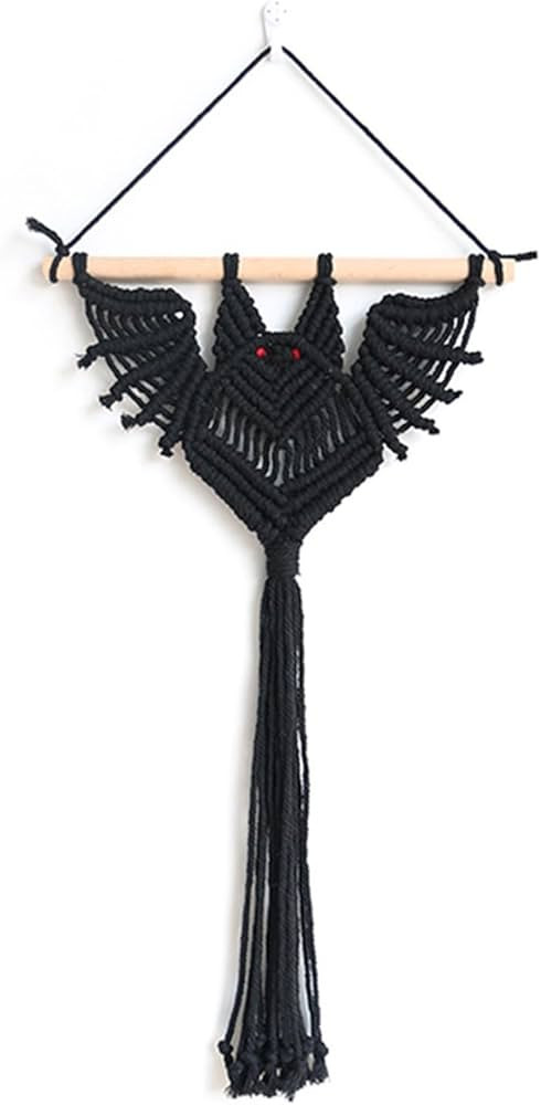 hatleues Gothic Bat Hanging Planter Woven Bat Hanging Tapestry Wall Hanging Tapestry for Bedroom ... | Amazon (US)