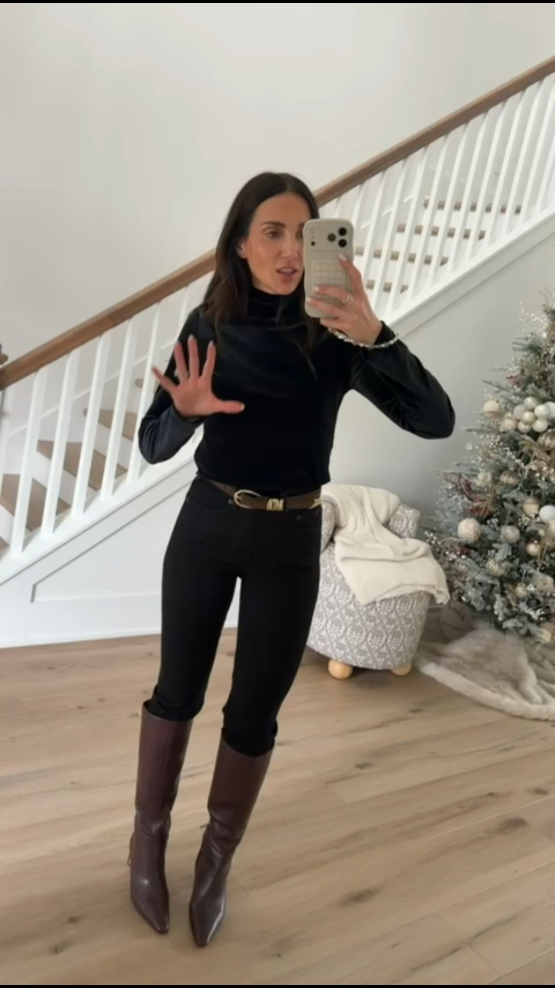 Spanx sale 30% off sitewide, skinny jeans, slim straight jeans, velvet turtleneck, all black outfit.

#LTKSaleAlert #LTKCyberWeek #LTKHoliday