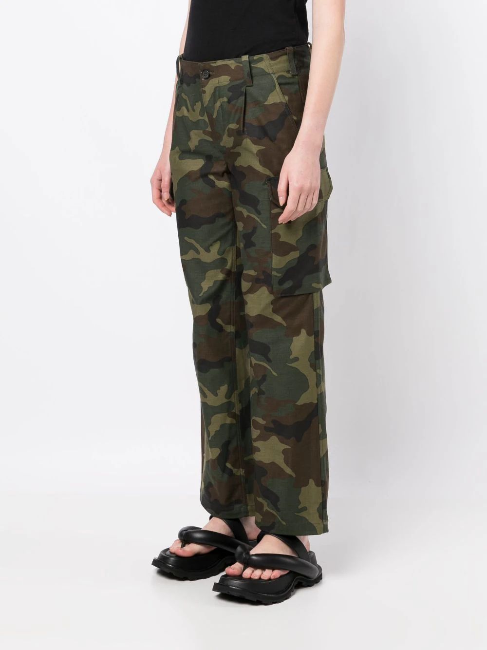 cargo-style cotton trousers | Farfetch Global