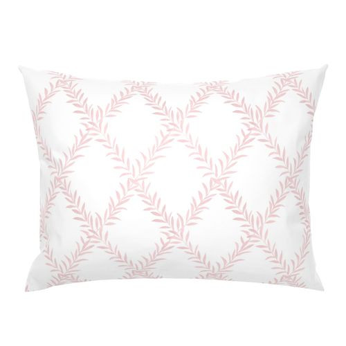 Leafy Trellis petal pink on white | Spoonflower