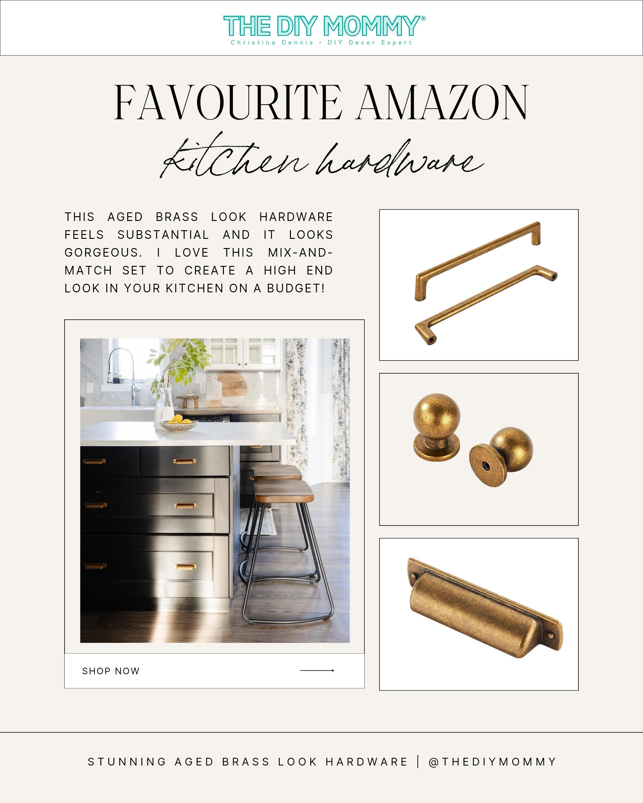 This vintage brass kitchen hardware is stunning and affordable. One of my favourite Amazon finds of all time!

#LTKHome #LTKFindsUnder100 #LTKFindsUnder50