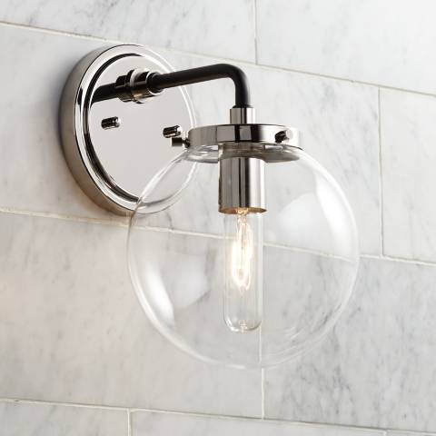 Possini Euro Fairling 10 1/2" High Glass Globe Wall Sconce | Lamps Plus