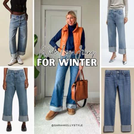 Wide leg jeans for winter 

#LTKover40 #LTKstyletip #LTKSeasonal