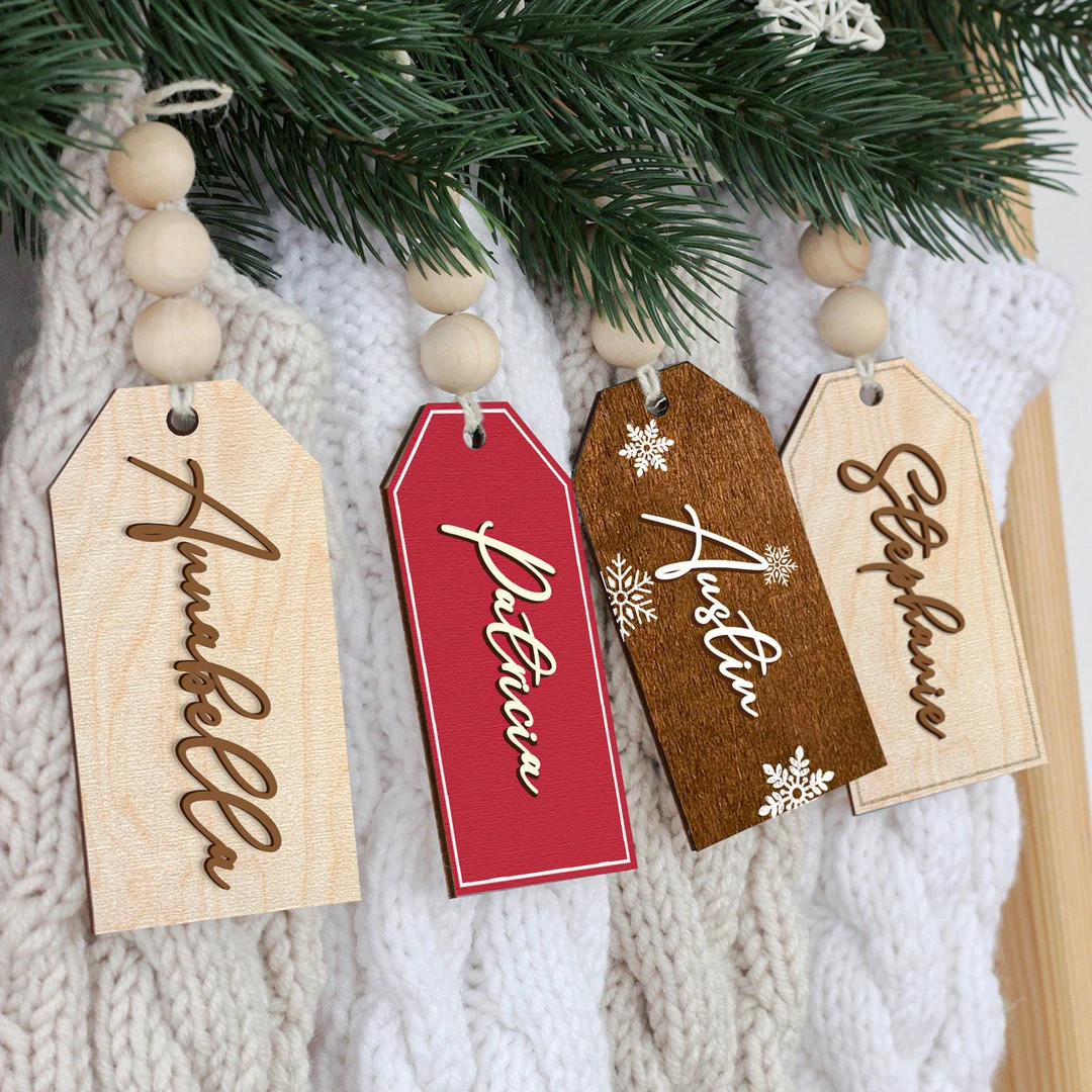 Stocking Tag Personalized Christmas Tags Christmas Stocking - Etsy | Etsy (US)