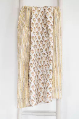 Connected Goods Kantha Quilt No. 0428 | Anthropologie (US)