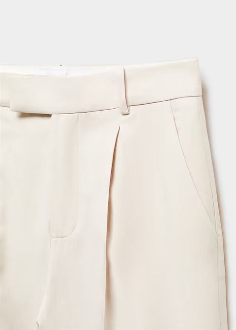 Pleated suit trousers -  Women | Mango United Kingdom | MANGO (UK)