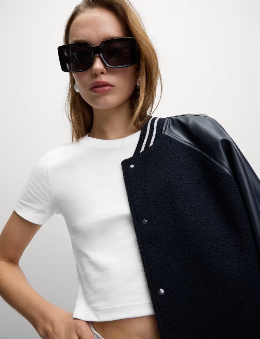 Pure Cotton Slim Fit Crop T-Shirt | Marks & Spencer (UK)