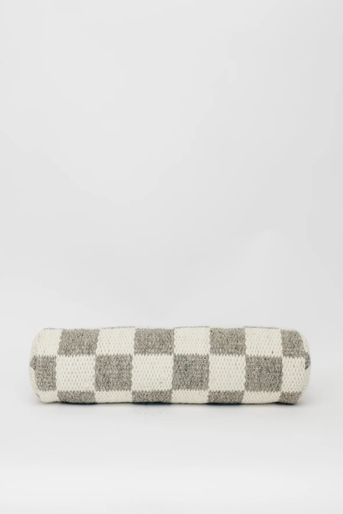Check Yes Bolster Pillow - Grey | THELIFESTYLEDCO