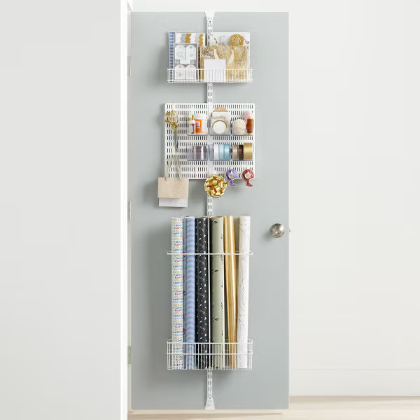 Elfa Utility Gift Packaging Over the Door Rack Solution | The Container Store