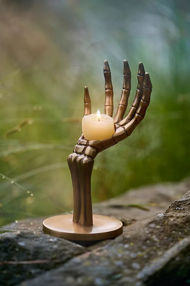 Skeleton Hand Votive Holder | Anthropologie (US)