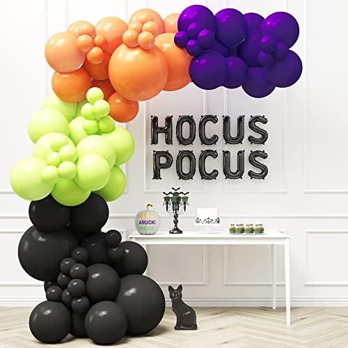 HOUSE OF PARTY Halloween Balloon Arch Kit – 110 Pcs Hocus Pocus Decoraions, Lime Green, Purple,... | Amazon (US)