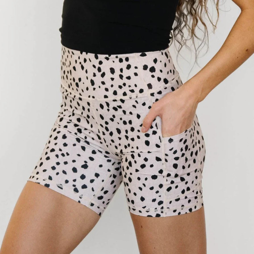 Biker Shorts - 6'' - Dalmatian | MT LUXE | Maven Thread