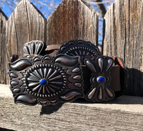 Navajo Bruce Morgan Concho Belt Traditional Style With Lapis | Etsy | Etsy (US)