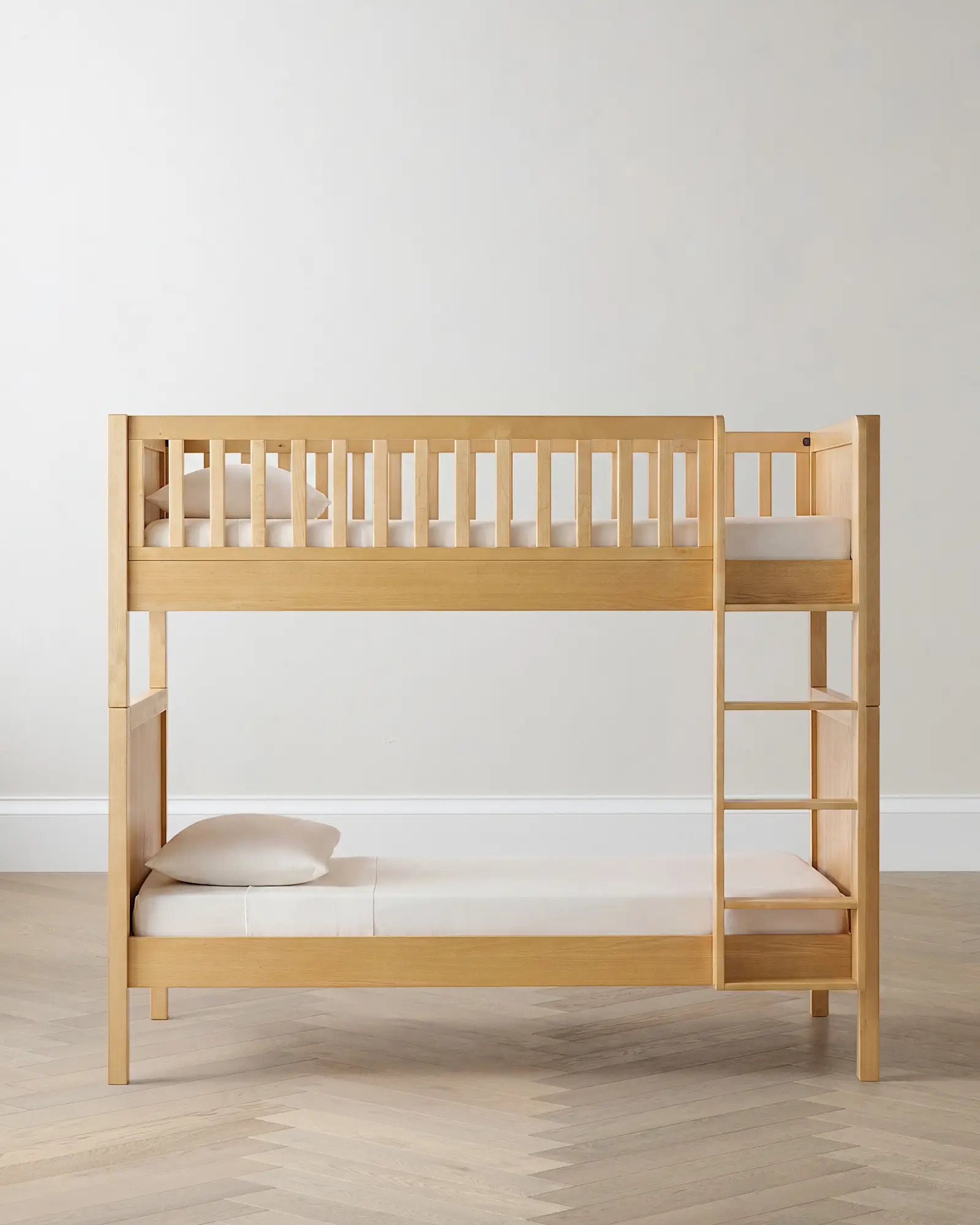 Natural Wood Twin over Twin Convertible Bunk Bed | Quince