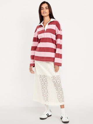 High-Waisted Lace Midi Skirt | Old Navy (US)