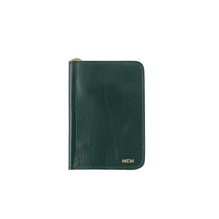 Golf Scorecard Holder Monte Carlo Leather and Gold, Green&amp;#160; | Mark and Graham