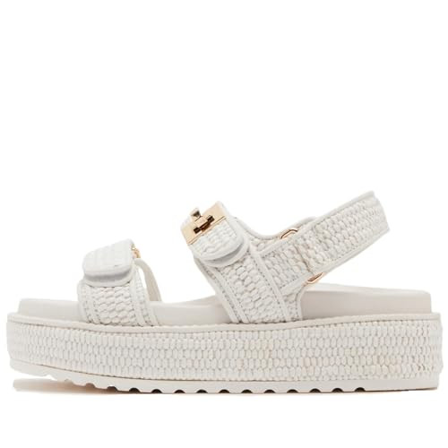 ZIXSAA Raffia Platform Wedge Sandals for Women Comfortable Woven Slingback Platform Sandals Summer Open Toe Beach Sandals Buckle Straw Slides Sandals | Amazon (US)