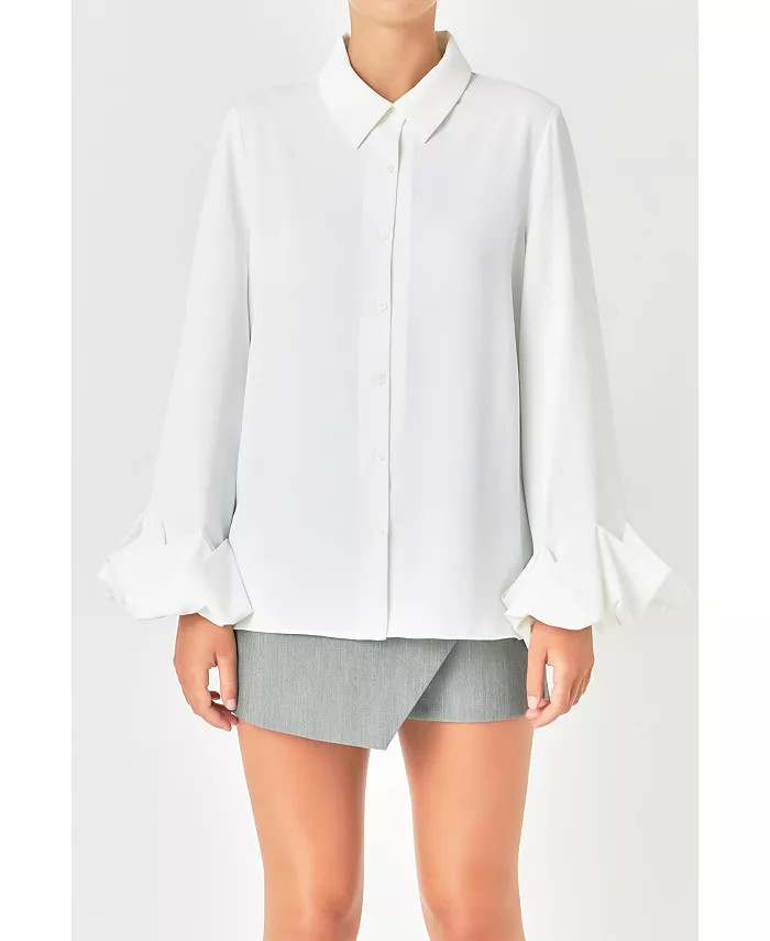 Women's Bubble Accent Dress Shirt | Macys (US)