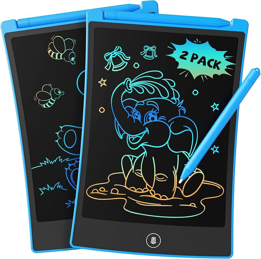 TEKFUN 2 Pack LCD Writing Tablet with 4 Stylus, 8.5in Erasable Doodle Board Mess Free Drawing Pad... | Amazon (US)