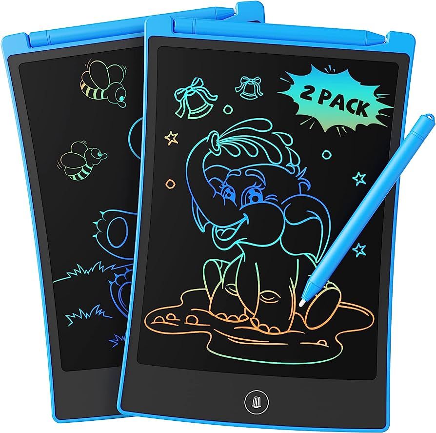 TEKFUN 2 Pack LCD Writing Tablet with 4 Stylus, 8.5in Erasable Doodle Board Mess Free Drawing Pad... | Amazon (US)