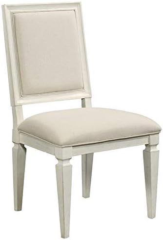 Universal Furniture Summer Hill Woven Upholstered Accent Side Chair Set of Two in Cotton White | Amazon (US)