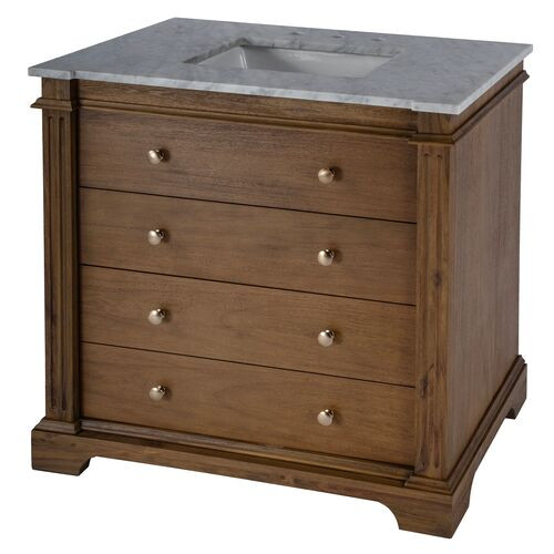 Christian 36" Marble Top Single Sink Bathroom Vanity Set | One Kings Lane